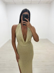 VESTIDO SAMIA LARGO DORADO VESTIDO SAMIA LARGO DORADO